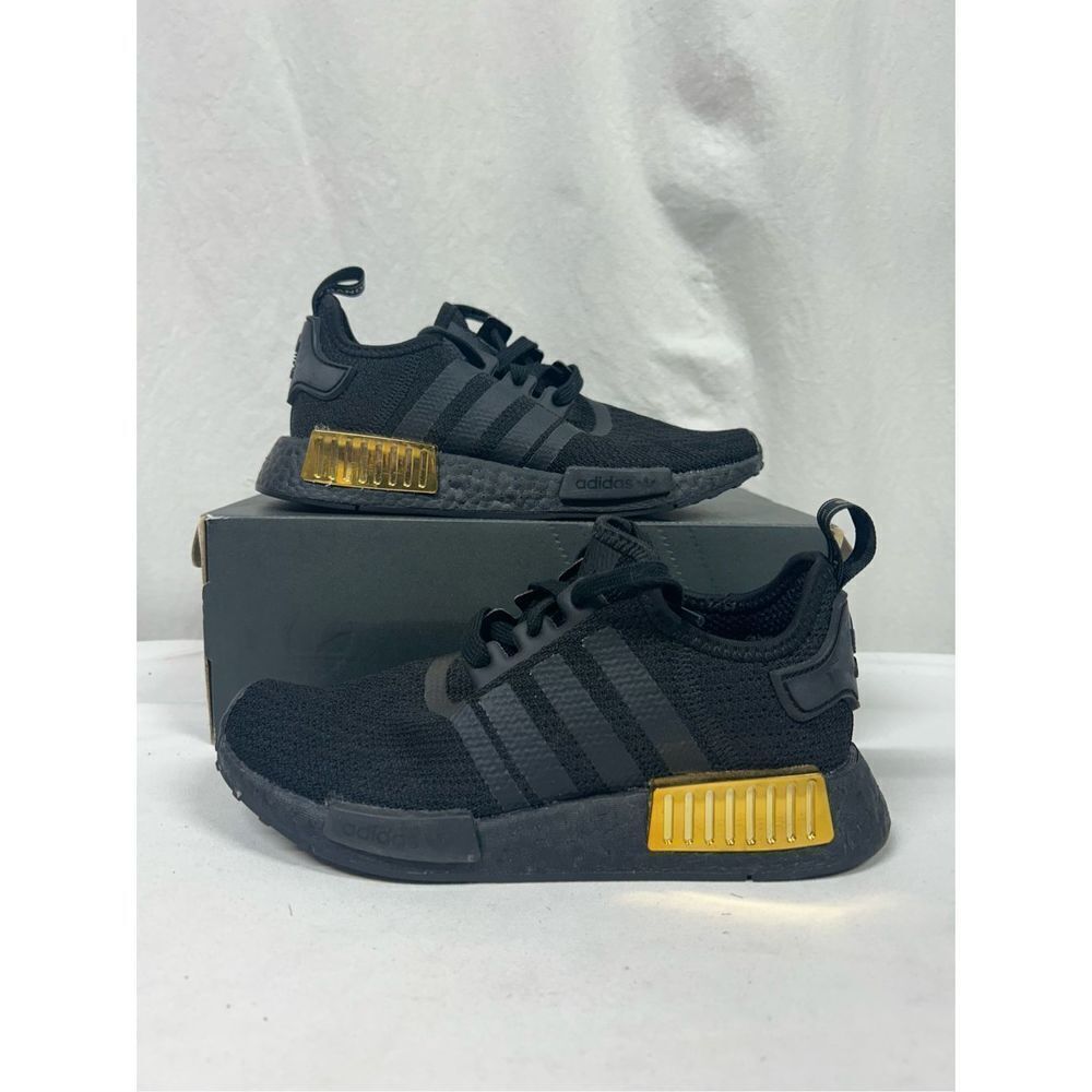 Adidas Women's NMD_R1 Sneaker Size US 5w Black Gold Style # FV1787